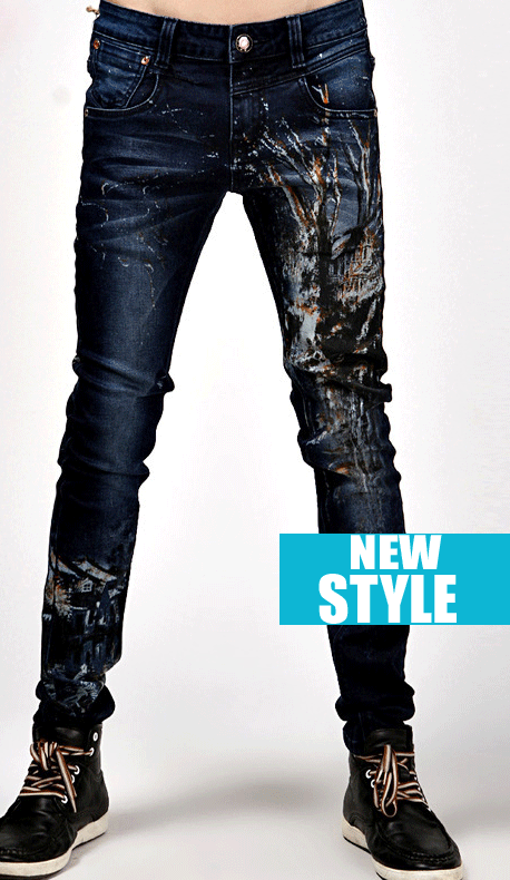 Wholesale Mens Jeans - Paint Splatter Style